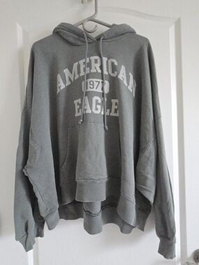 American Eagle Outfitters Green Logo Hoodie